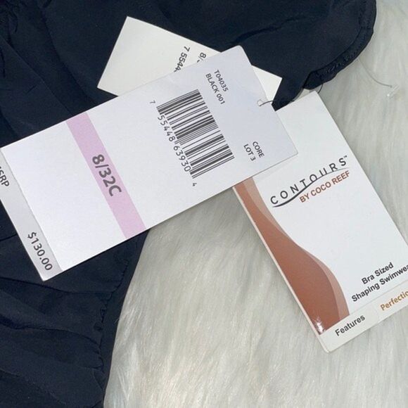 Contours Keepsake Solitaire V-Neck One Piece Swimsuit Sz 8/ 32C - Picture 12 of 16